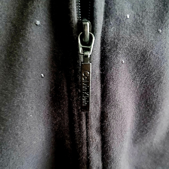 Calvin Klein Performance Quick Dry Full Zip Black Sweatshirt Size Mediun - Picture 5 of 10